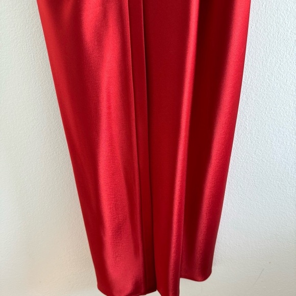 Alexander Wang Red Satin Midi Dress Size 8 - Picture 9 of 12